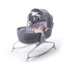 Tiny Love Rocker Napper Cozy, Transat Bebe 3 en 1 Balancelle Et Berceau, avec arche Musicale et canopy Gris Chiné