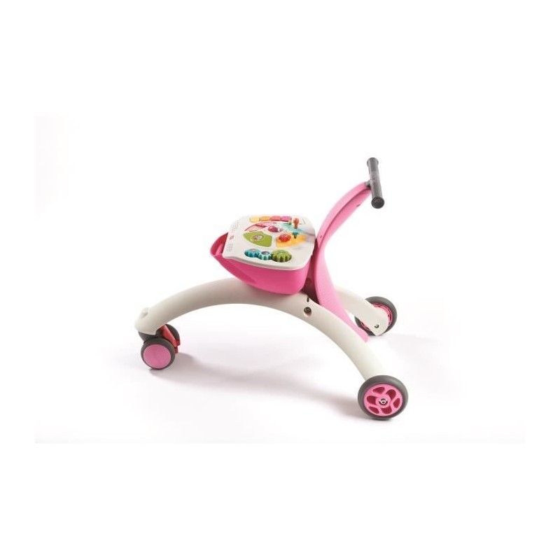 TINY LOVE Chariot de marche, Trotteur Evolutif Tiny Rider 5 en 1, avec frein, Rose