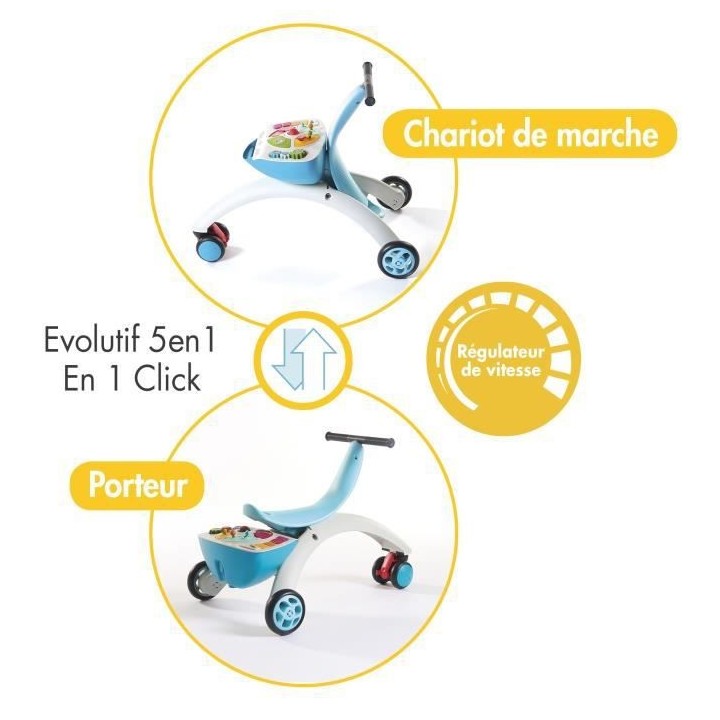 TINY LOVE Chariot de marche, Trotteur Evolutif Tiny Rider 5 en 1, avec