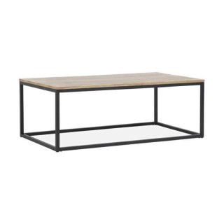 Table basse en placage chene - Métal et bois - L 110 x P 60 x H 40 cm