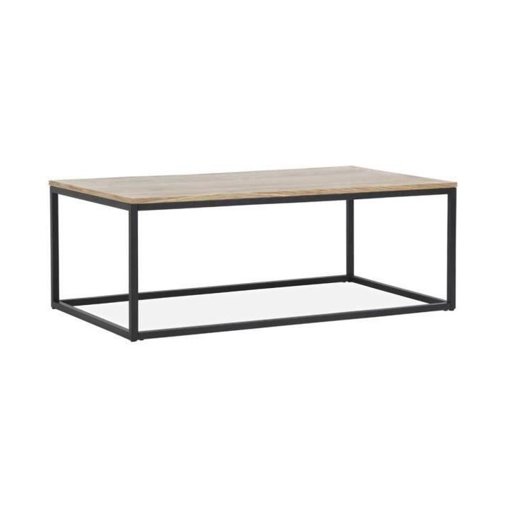 Table basse en placage chene - Métal et bois - L 110 x P 60 x H 40 cm