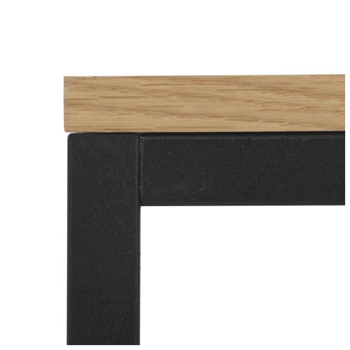 Table basse en placage chene - Métal et bois - L 110 x P 60 x H 40 cm