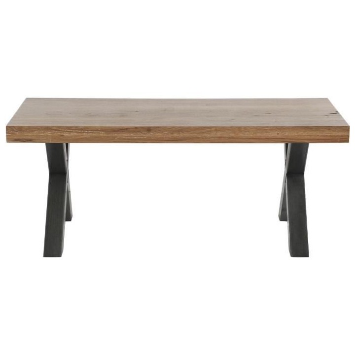 RUDY Table basse en chene massif - L 110 x P 60 x H 45 cm