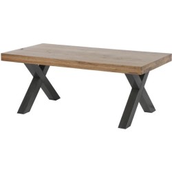 RUDY Table basse en chene massif - L 110 x P 60 x H 45 cm