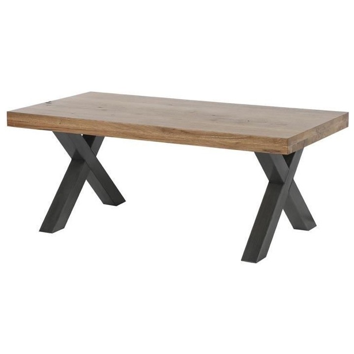 RUDY Table basse en chene massif - L 110 x P 60 x H 45 cm