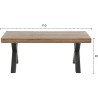 RUDY Table basse en chene massif - L 110 x P 60 x H 45 cm