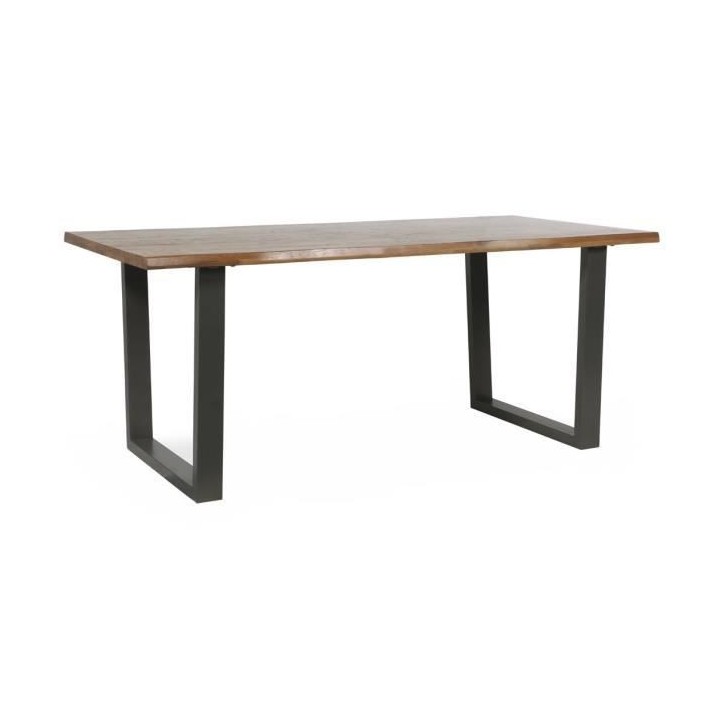 Table de séjour - Rectangulaire - Chene massif avec piétement en fer