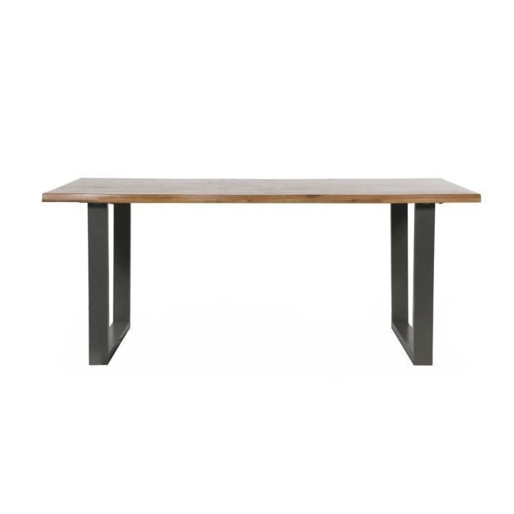 Table de séjour - Rectangulaire - Chene massif avec piétement en fer