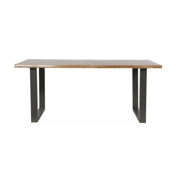 Table de séjour - Rectangulaire - Chene massif avec piétement en fer