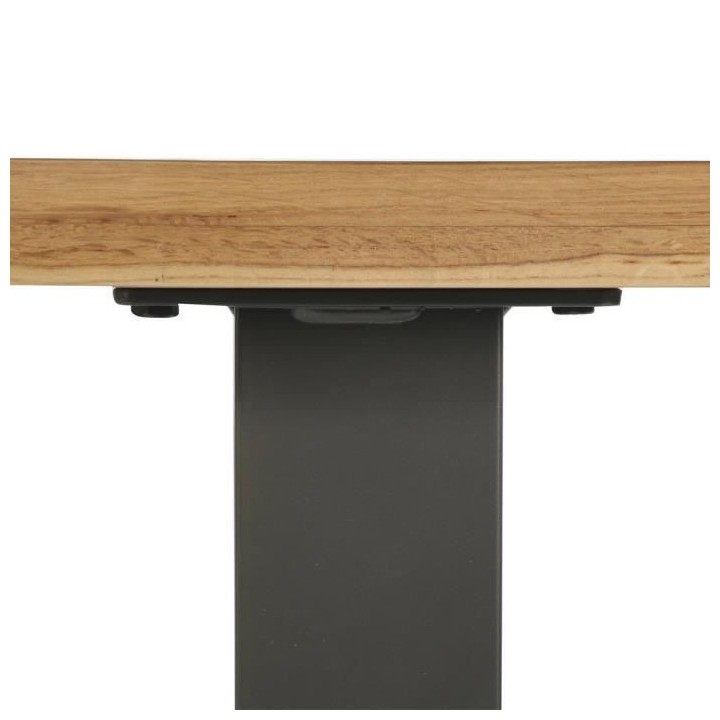 Table de séjour - Rectangulaire - Chene massif avec piétement en fer
