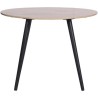 SACHA Table ronde 100 cm en hévéa massif et placage de manguier - L 100 x P 100 x H 75 cm