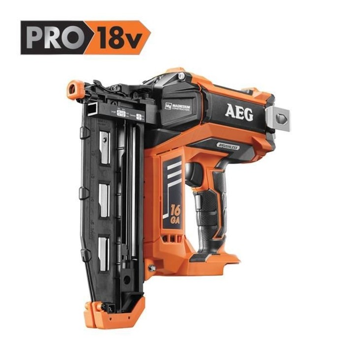 Cloueur de finition brushless AEG 18V 1.6mm Li-ion sans batterie ni ch