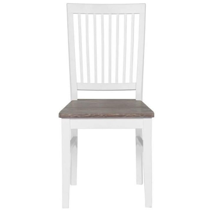 RICHE Lot de 2 Chaise de séjour en chene et hévéa massif - L 45 x P