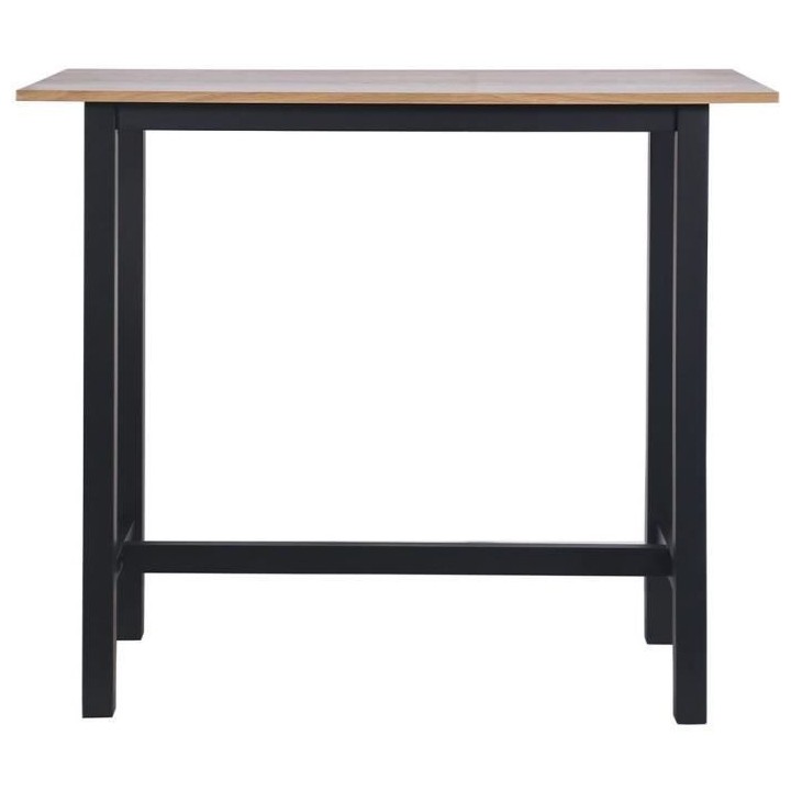 KALI Table de bar placage chene avec piétement en acacia massif - L 1