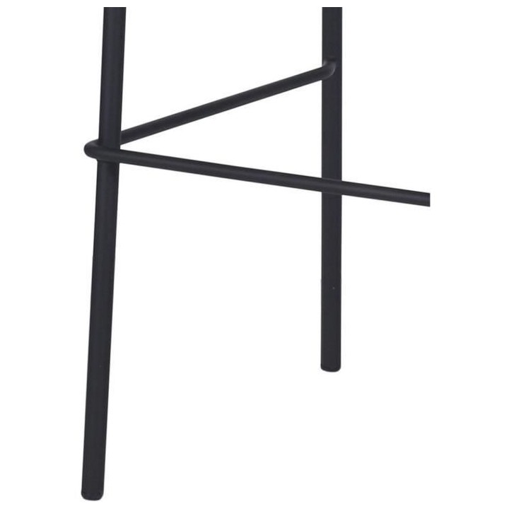 LOFT Lot de 4 tabouret de bar placage chene avec piétement fer - L 45