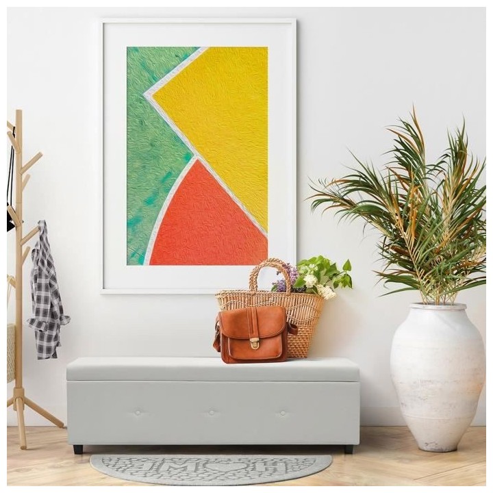 Banc coffre - Bout de lit - Simili blanc Classique - L 140 cm - BOX