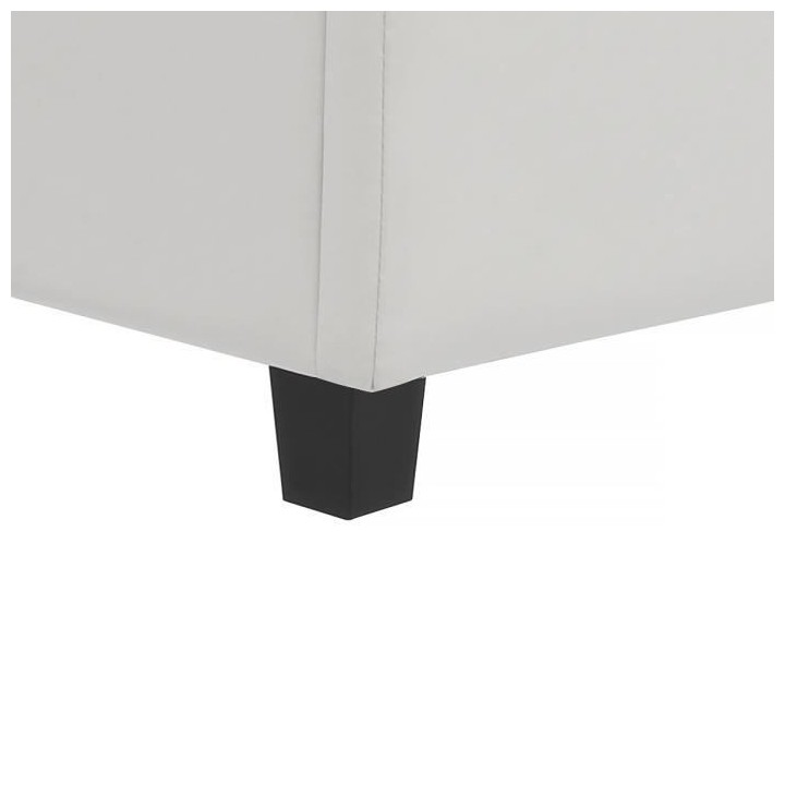 Banc coffre - Bout de lit - Simili blanc Classique - L 140 cm - BOX
