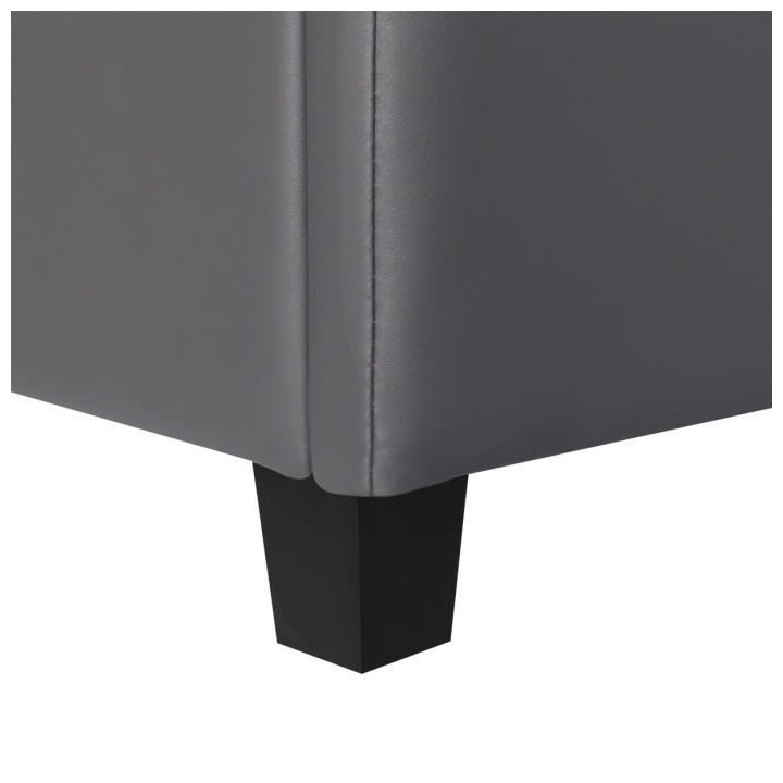 Banc coffre BOX - Simili - Gris - Bout de lit - L 140 cm