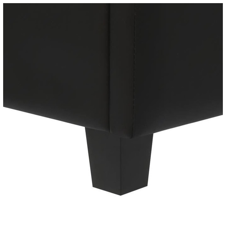 Banc coffre - Bout de lit - Simili noir Classique - L 140 cm - BOX