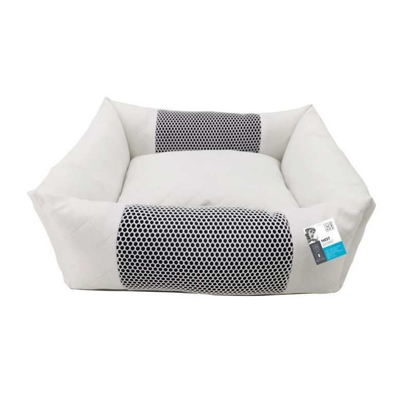 M PETS NEST - Paniere pour chien et chat - Taille S - Bleu et blanc