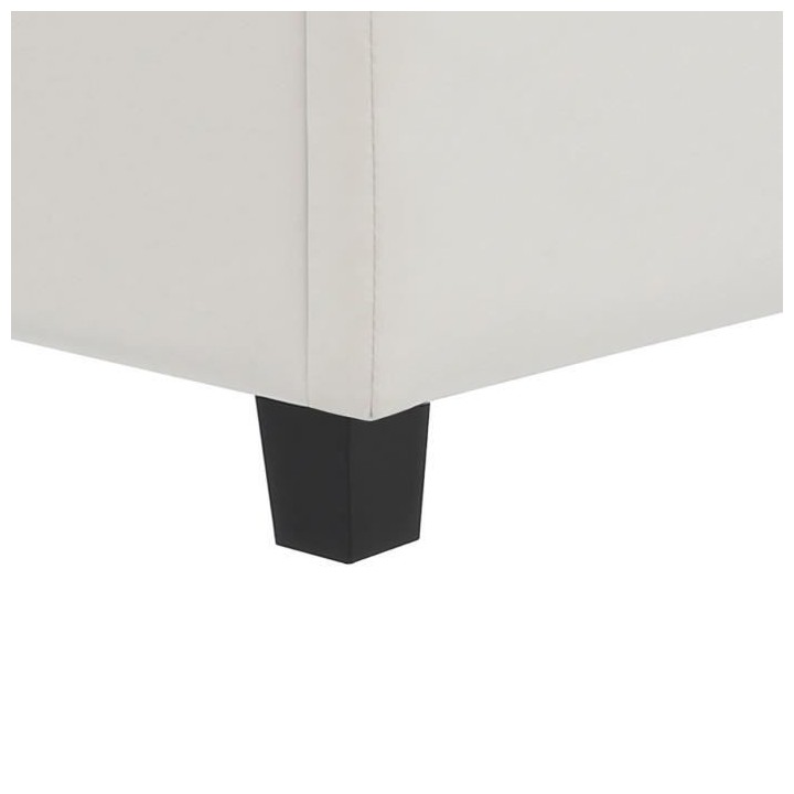 Banc coffre BOX - Simili - Blanc - Bout de lit - L 160 cm