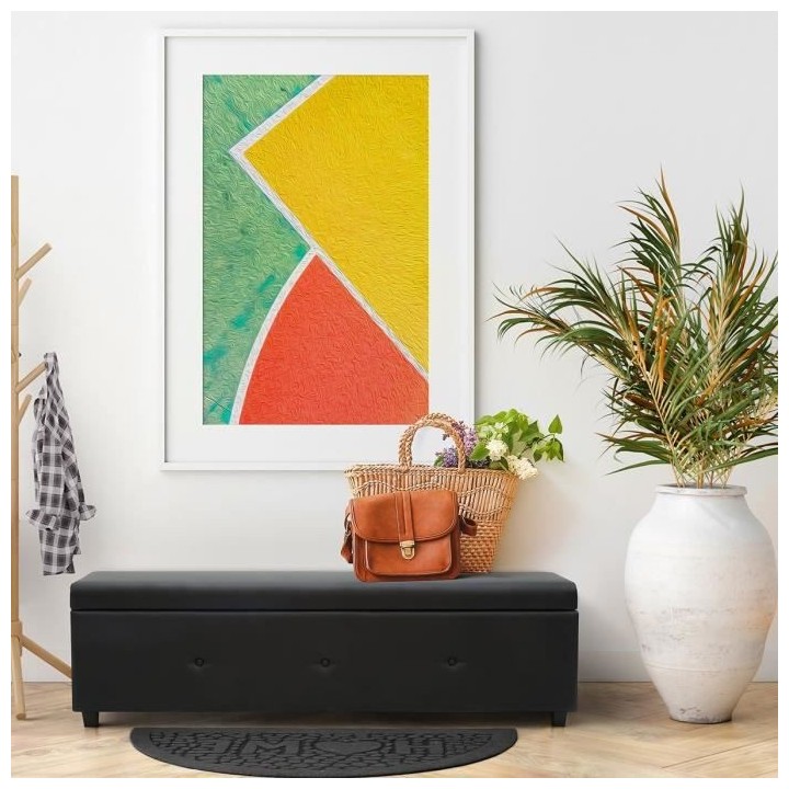 Banc coffre BOX - Simili - Noir - Bout de lit - L 160 cm