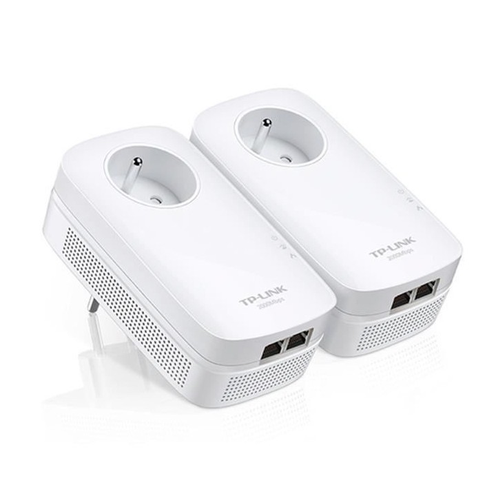 TP-LINK Kit d'adaptateur CPL 2000Mbps avec 2 ports Gigabit avec prise