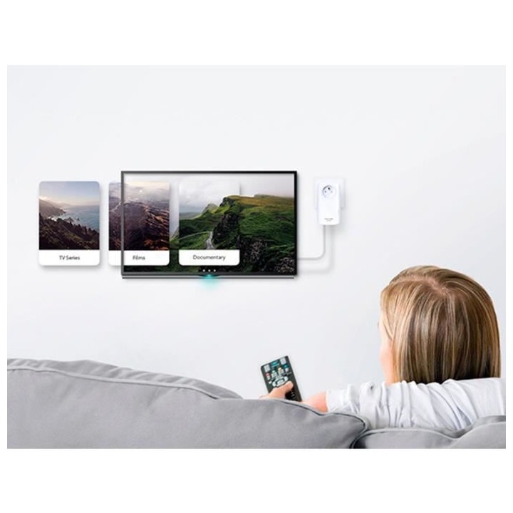 TP-LINK Kit d'adaptateur CPL 2000Mbps avec 2 ports Gigabit avec prise