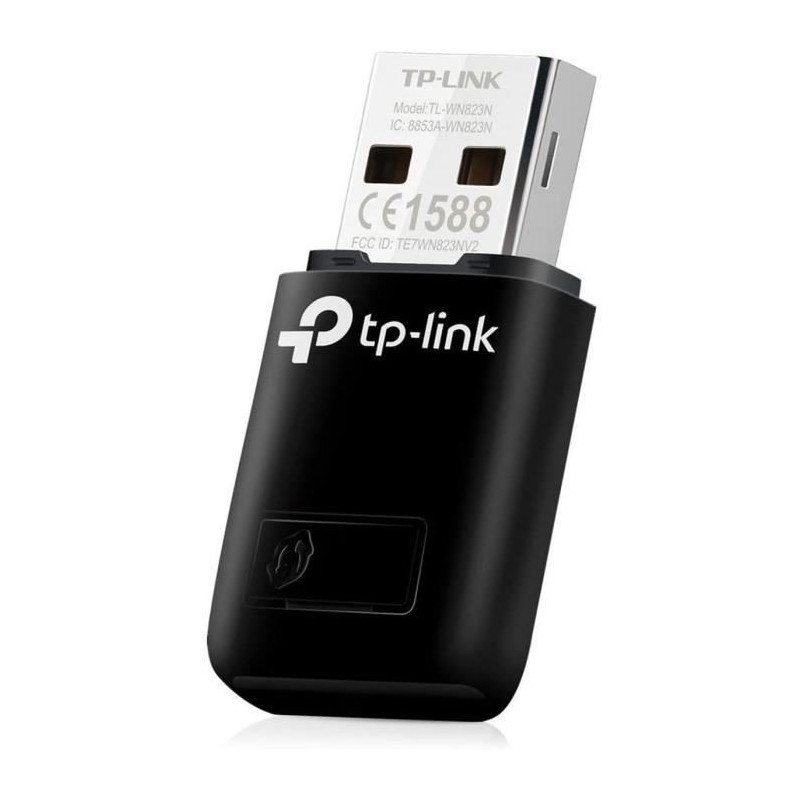 Clé WiFi Puissante - TP-LINK - N300 Mbps - Mini adaptateur USB wifi, dongle wifi - Compatible Win 10/8.1/8/7/XP - TL-WN823N