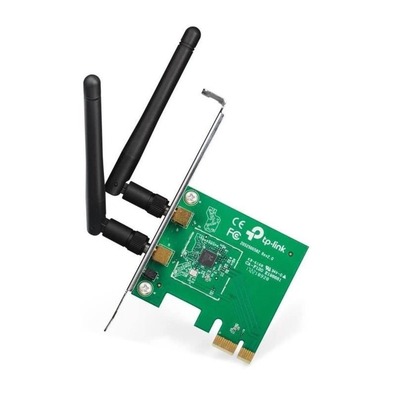 Carte réseau PC - TP-LINK - Adaptateur PCI Express (PCIe) - N300 Mbps avec Equerre Low Profile - Noir - TL-WN881ND