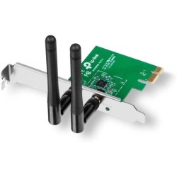 Carte réseau PC - TP-LINK - Adaptateur PCI Express (PCIe) - N300 Mbps avec Equerre Low Profile - Noir - TL-WN881ND