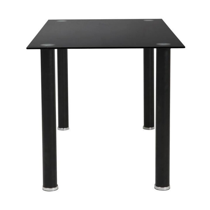 Table a manger fixe JIM - plateau en verre trempé 4 personnes - 140x8