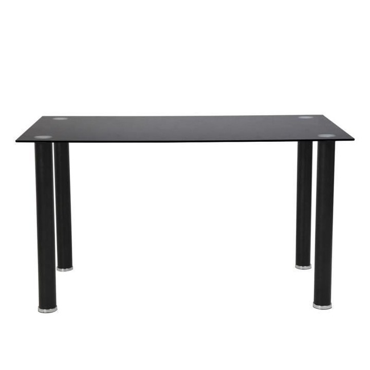 Table a manger fixe JIM - plateau en verre trempé 4 personnes - 140x8