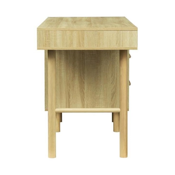 Bureau avec poignées - Pieds bois de pin bleu - LILA