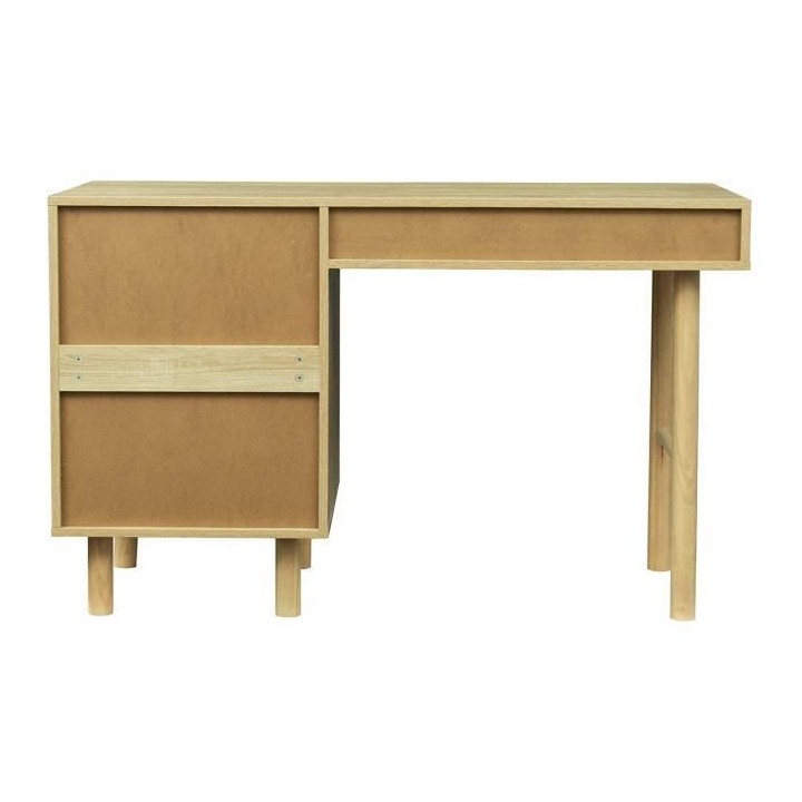 Bureau avec poignées - Pieds bois de pin bleu - LILA