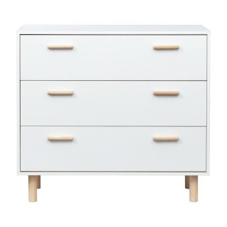 Commode avec 3 tiroirs - Pieds bois de pin blanc - LILA