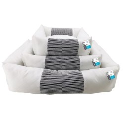 M PETS NEST - Paniere pour chien et chat - Taille S - Bleu et blanc