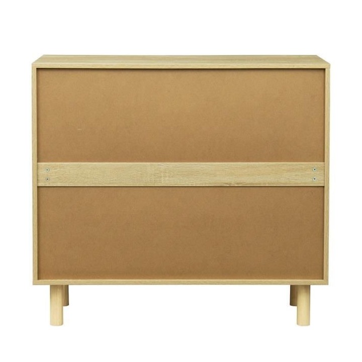 Commode avec 3 tiroirs - Pieds bois de pin bleu - LILA