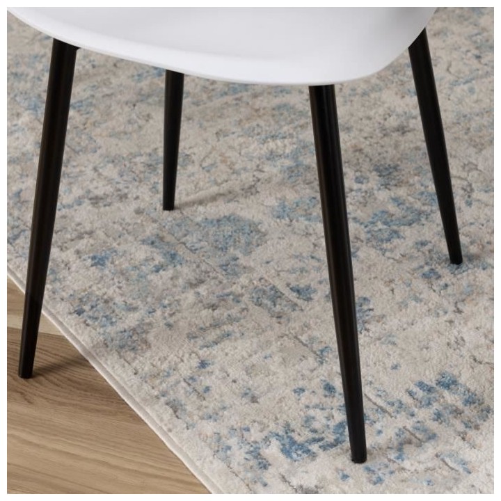 Lot de 2 chaises blanc - L 46 x P 52 x H 84 cm - CLODY