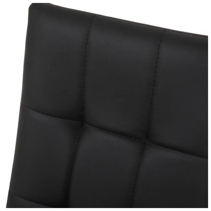 Lot de 4 chaises - Simili noir - L 44 x P 54 x H 100 cm - GEORGE