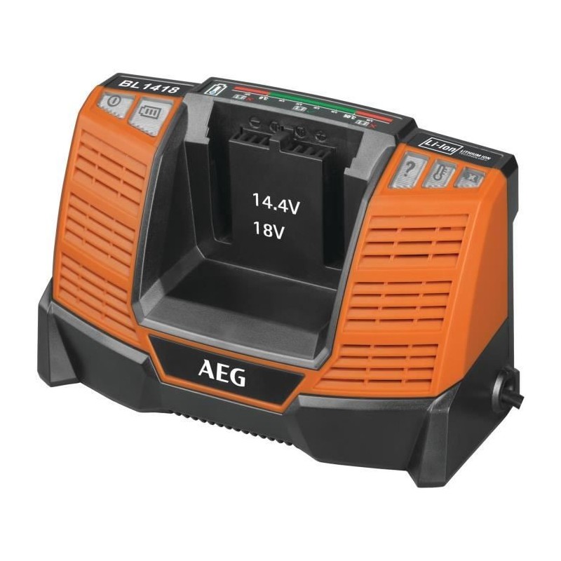 AEG Chargeur GBS NiCD / NIMH / LI-ION BL1418, batterie Pro lithium (a glissiere)14,4V/18V