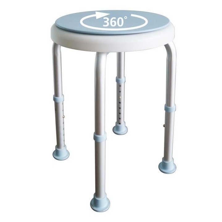 Tabouret de douche AUTONOMIE ET BIEN eTRE TMI 1958 - Tubes en aluminiu