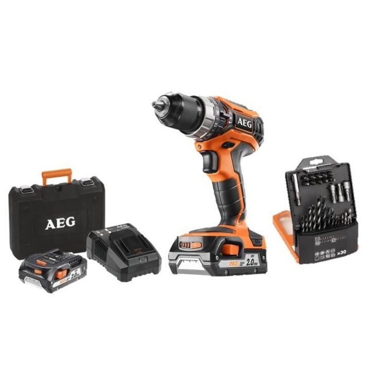 AEG Perceuse a percussion compacte sans fil Pro18V - 2 batteries de 2A