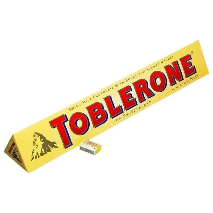 TOBLERONE - Chocolat de Noël - Lait au Nougat, Miel et Amandes - Barr