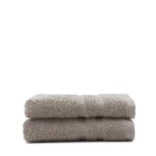 TODAY Lot de 2 Serviettes de toilette Mastic - 100% Coton - 50 x 100 c