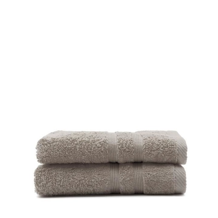 TODAY Lot de 2 Serviettes de toilette Mastic - 100% Coton - 50 x 100 c