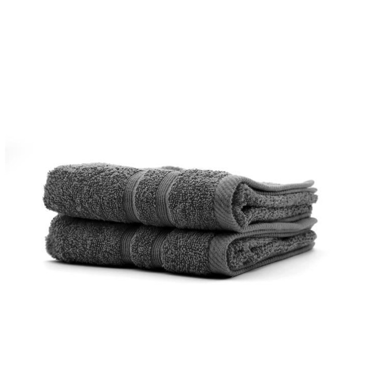 TODAY Lot de 2 Serviettes de toilette Canon de fusil - 100% Coton - 50