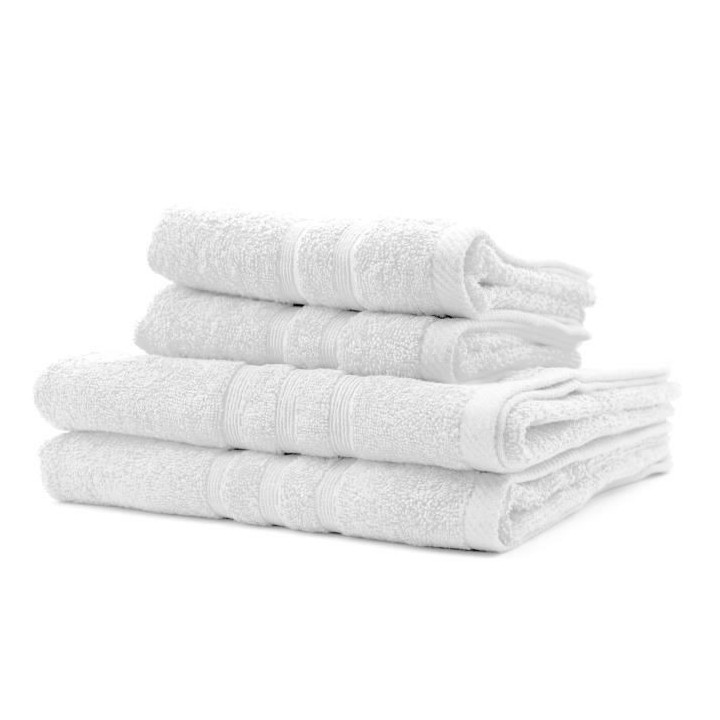 TODAY Lot de 2 Serviettes 50 x 100 cm + 2 Draps de bain 70 x 130 cm -