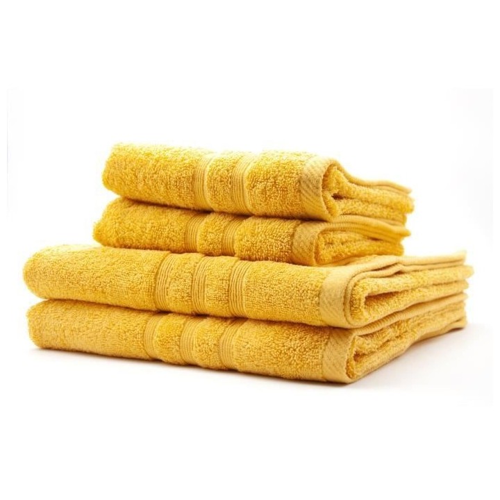 TODAY Lot de 2 Serviettes 50 x 100 cm + 2 Draps de bain 70 x 130 cm -