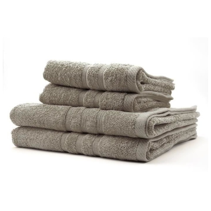TODAY Lot de 2 Serviettes 50 x 100 cm + 2 Draps de bain 70 x 130 cm -